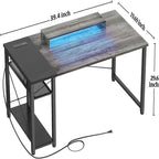Bureau gaming 39,4 pouces avec éclairage LED