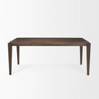 Table de salle à manger rectangulaire Teva en bois brun foncé - 183 cm (L) x 99 cm (l) x 76 cm (H)