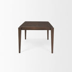 Table de salle à manger rectangulaire Teva en bois brun foncé - 183 cm (L) x 99 cm (l) x 76 cm (H)