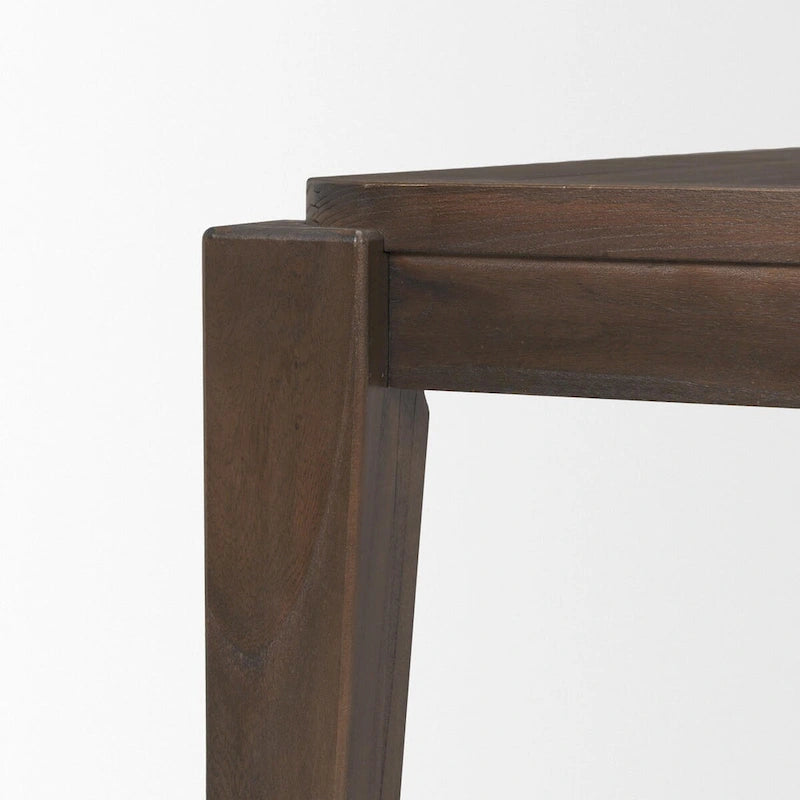 Table de salle à manger rectangulaire Teva en bois brun foncé - 183 cm (L) x 99 cm (l) x 76 cm (H)