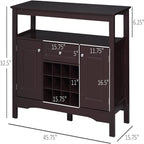 Meuble bar à café - 15,75 po P x 45,75 po L x 32,5 po H