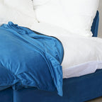 Canapé d'angle en velours en forme de U, canapé convertible à assise large et profonde garni de plumes et de duvet, avec 2 poufs de rangement.