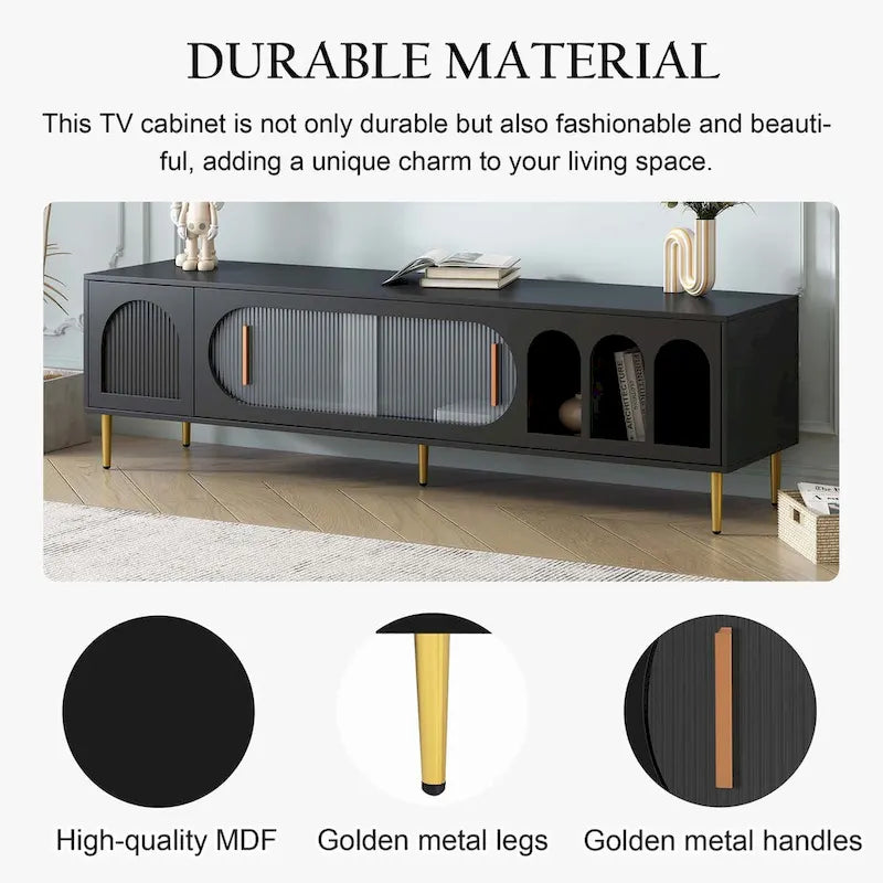 Meuble TV moderne pour téléviseur 70 pouces (178 cm) pour salon