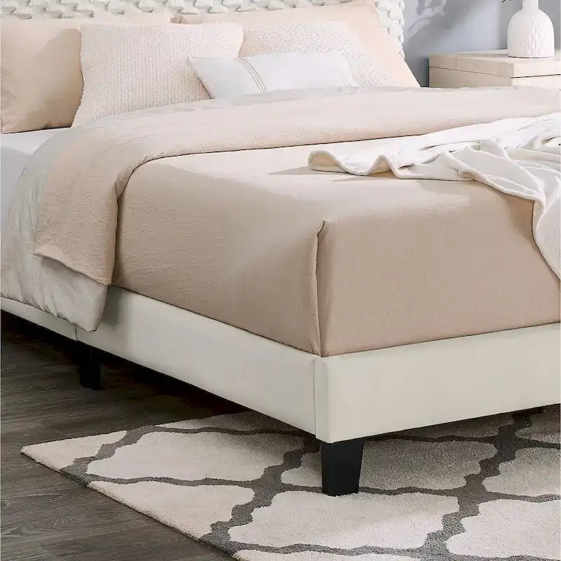 Ensemble de chambre à coucher 3 pièces Roundhill Furniture Findlay, couleur blanc tourterelle