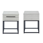 Ensemble de chambre à coucher 3 pièces Roundhill Furniture Findlay, couleur blanc tourterelle