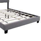 Cadre de lit rembourré ajustable Queen Size, élégant, durable et résistant à la saleté, sans besoin de matelas à ressorts encombrants.