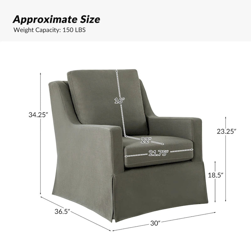 Ensemble de 2 housses pour fauteuils à bascule pivotants Stan Farmhouse de HULALA HOME