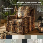 Ensemble de 2 housses pour fauteuils à bascule pivotants Stan Farmhouse de HULALA HOME