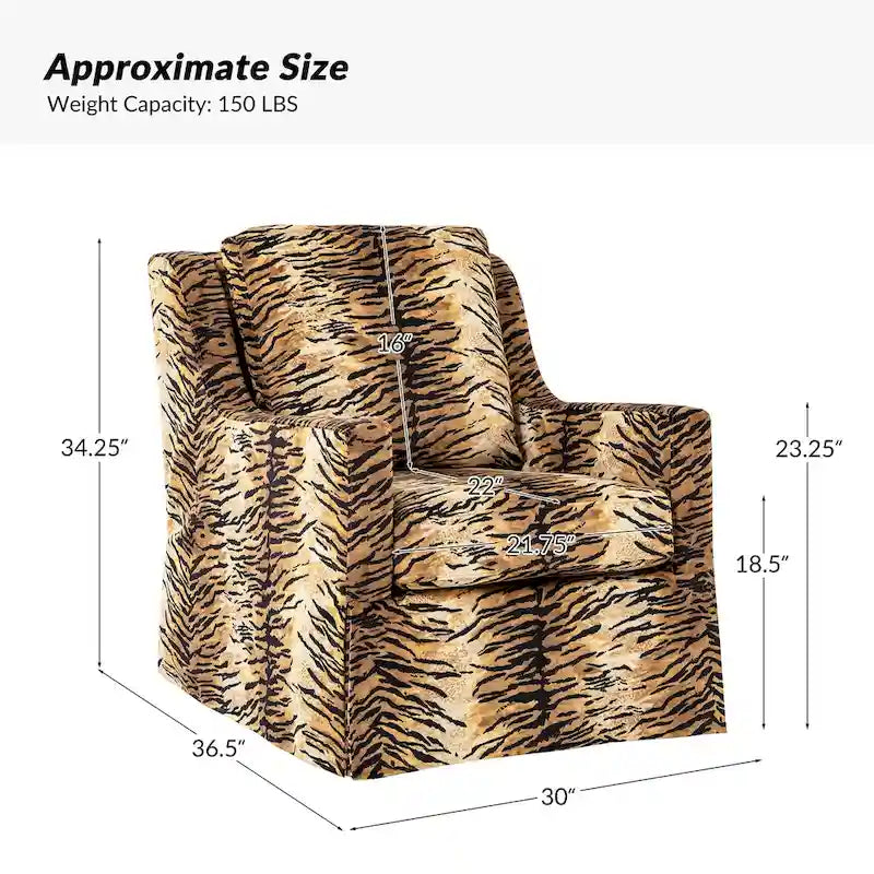 Ensemble de 2 housses pour fauteuils à bascule pivotants Stan Farmhouse de HULALA HOME