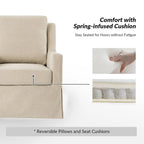 Ensemble de 2 housses pour fauteuils à bascule pivotants Stan Farmhouse de HULALA HOME