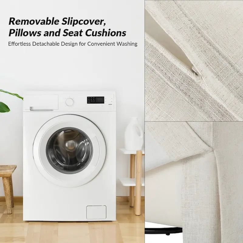 Ensemble de 2 housses pour fauteuils à bascule pivotants Stan Farmhouse de HULALA HOME