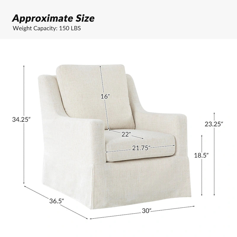 Ensemble de 2 housses pour fauteuils à bascule pivotants Stan Farmhouse de HULALA HOME