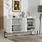 Buffet moderne 4 portes 47,2 cm avec piètement en métal