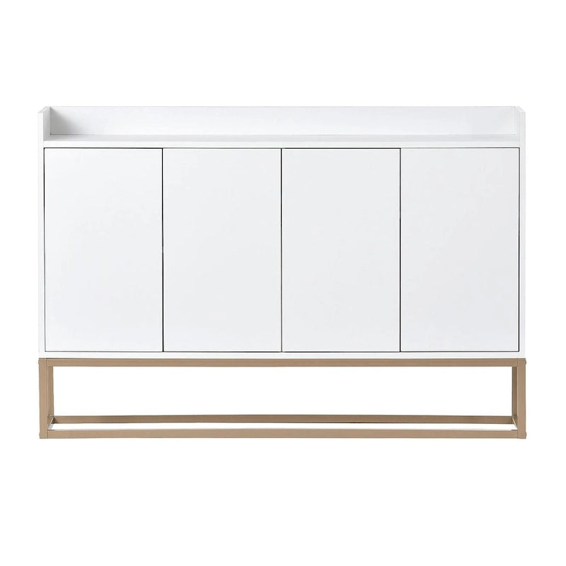 Buffet moderne 4 portes 47,2 cm avec piètement en métal