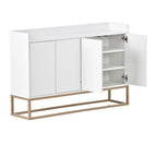 Buffet moderne 4 portes 47,2 cm avec piètement en métal