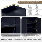 Buffet moderne 4 portes 47,2 cm avec piètement en métal