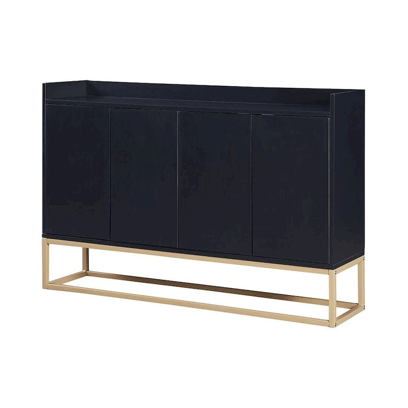 Buffet moderne 4 portes 47,2 cm avec piètement en métal