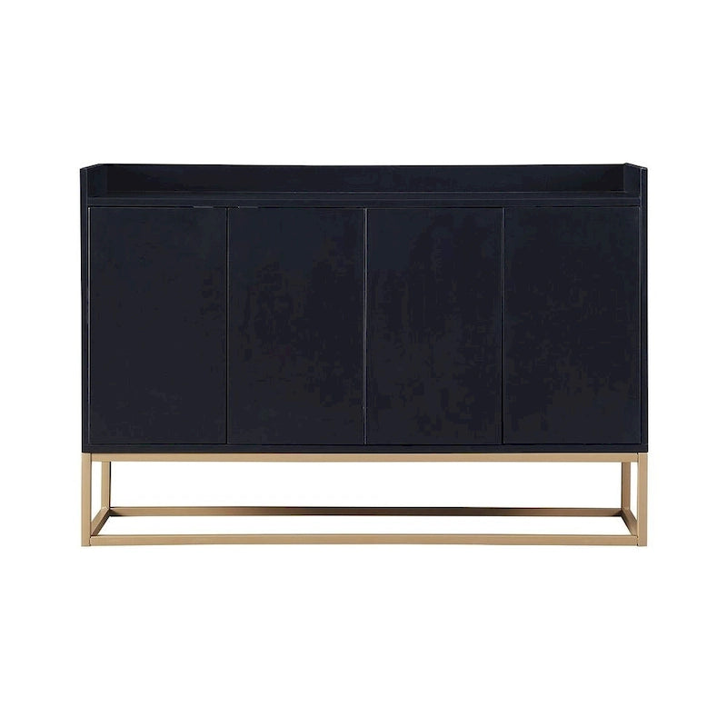 Buffet moderne 4 portes 47,2 cm avec piètement en métal