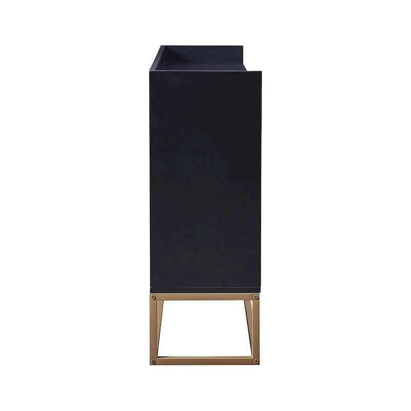 Buffet moderne 4 portes 47,2 cm avec piètement en métal