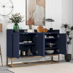 Buffet moderne 4 portes 47,2 cm avec piètement en métal