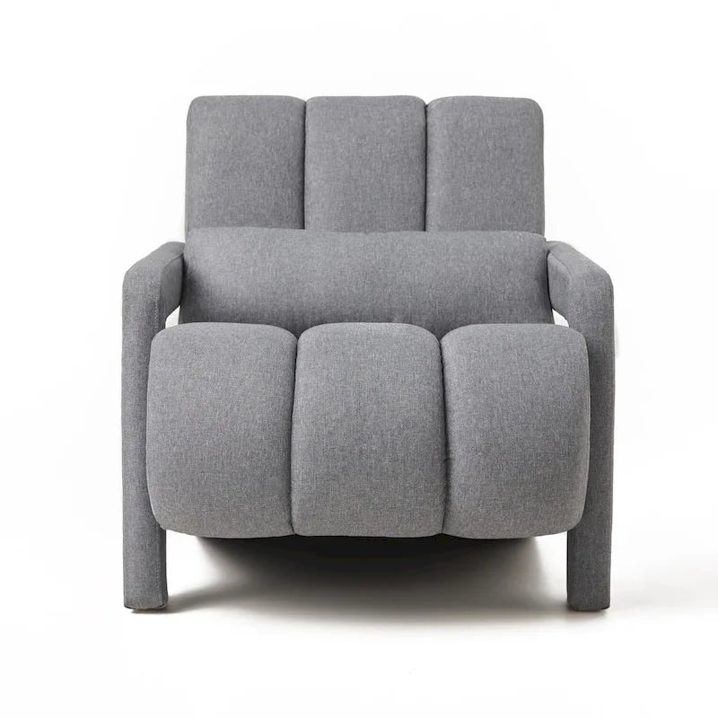 Fauteuil d'appoint moderne en lin avec 1 coussin, lot de 1