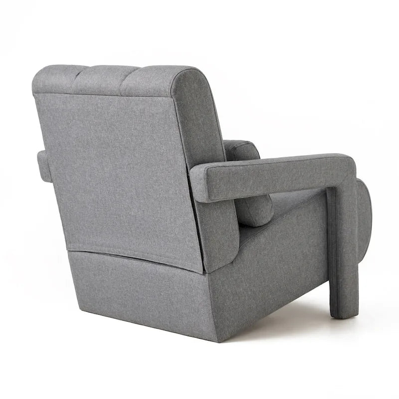 Fauteuil d'appoint moderne en lin avec 1 coussin, lot de 1