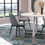 Ensemble de salle à manger rond 5 pièces Evatt de Roundhill Furniture, table ronde à tréteaux et 4 chaises élégantes