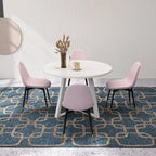 Ensemble de salle à manger rond 5 pièces Evatt de Roundhill Furniture, table ronde à tréteaux et 4 chaises élégantes