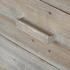 Buffet en bois à 2 portes et 3 tiroirs, finition bois naturel, brun - Roche River Decor
