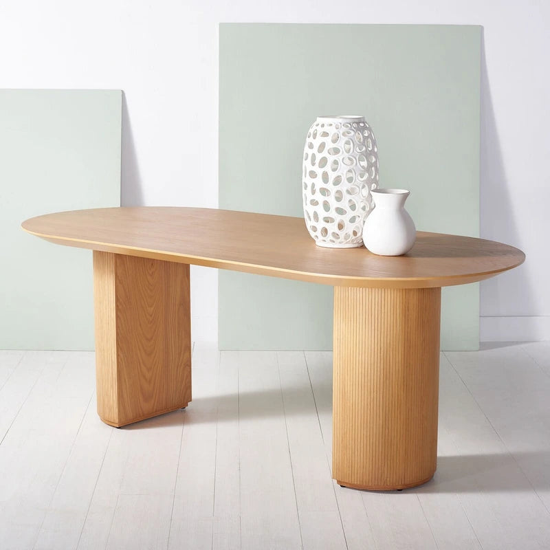 Table de salle à manger en bois SAFAVIEH Couture Svenja - 200,7 cm L x 88,9 cm P x 74,9 cm H