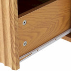 Commode à 3 tiroirs avec panneau ondulé en bois