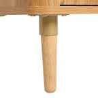 Commode à 3 tiroirs avec panneau ondulé en bois